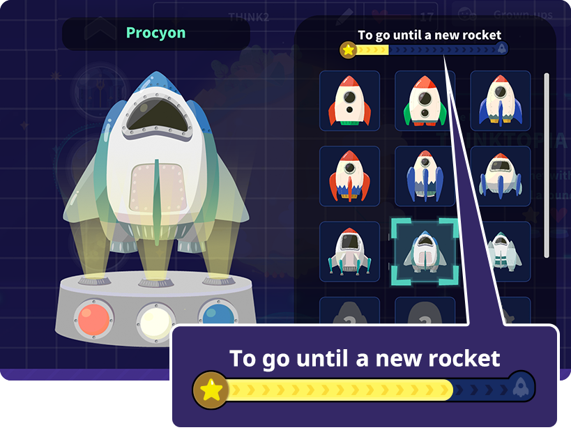New rockets added;achieve an all new sense of accomplishment with the progress meter!